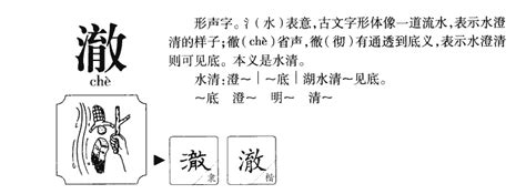 澈 名字|澈字取名的寓意